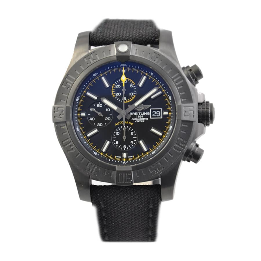 Breitling Super Avenger II Black Steel M133711ABF30 Replica