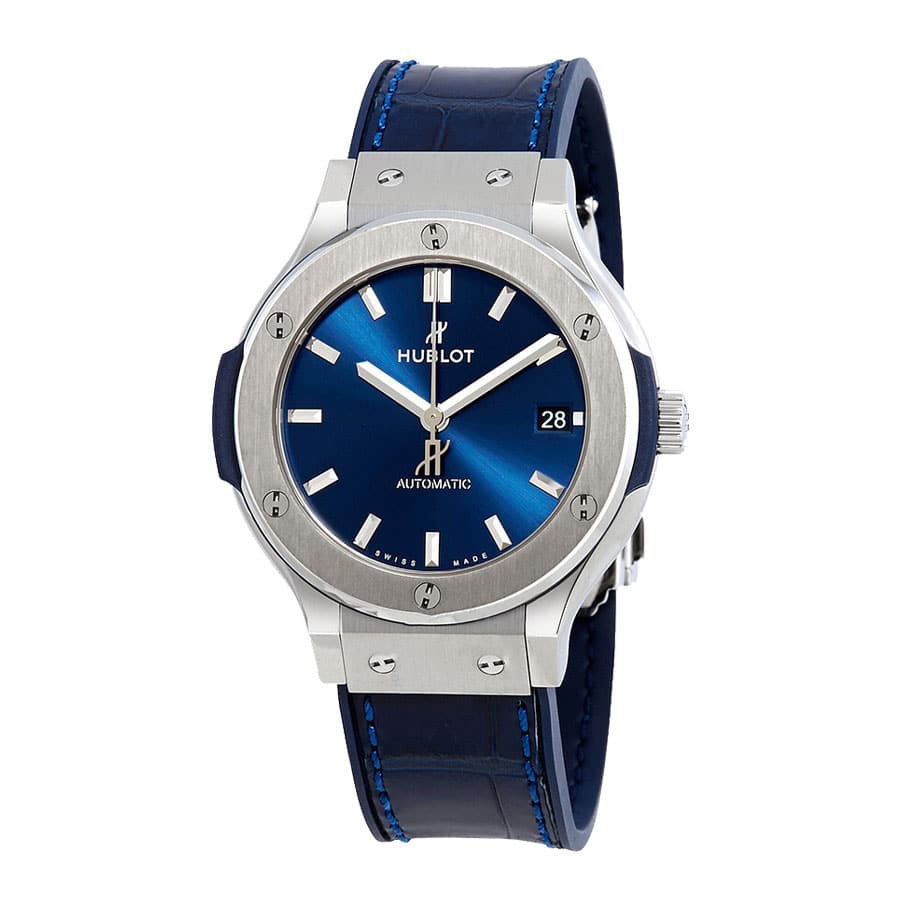 Hublot Classic Fusion Automatic Blue Sunray Dial Titanium 565.NX.7170.LR 2 Replica