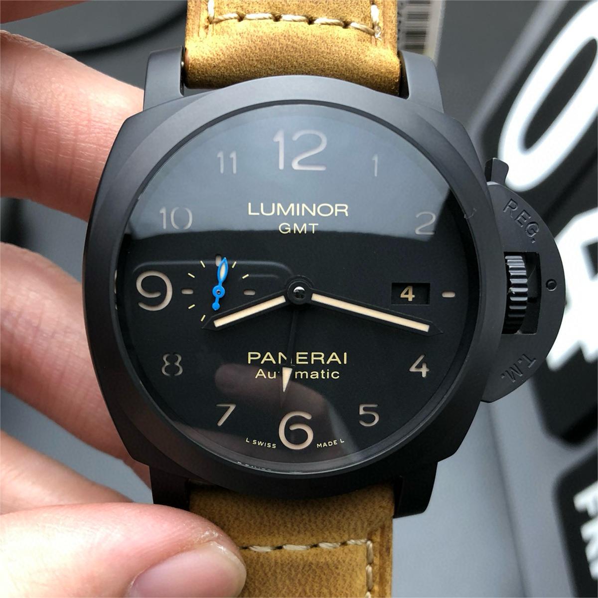 Panerai Luminor Men Automatic Black Calf Watch PAM00661