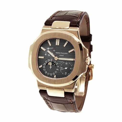 Patek Philippe Nautilus Gold Leather Replica