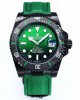 Rolex Submariner Automatic Carbon Green&Black Two-tone Leather