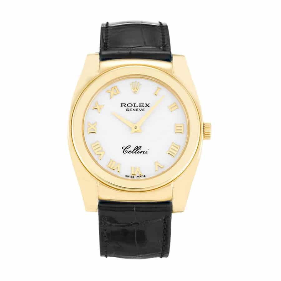 Rolex Cellini Geneve Yellow Gold White 53208 Replica