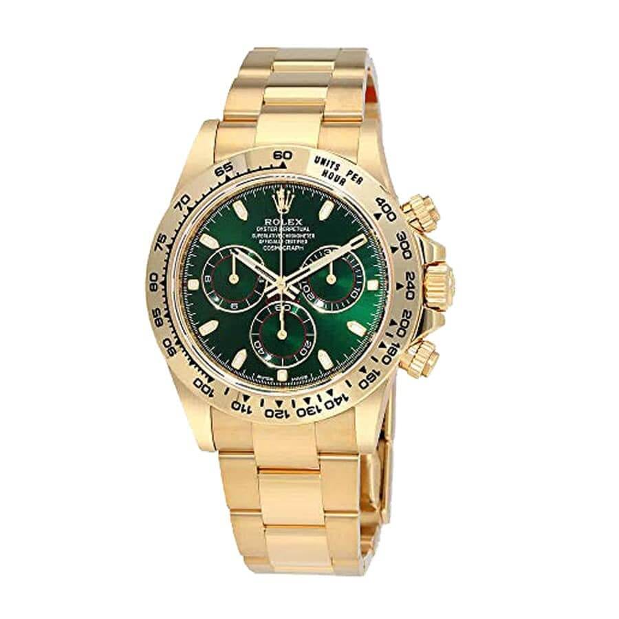 Rolex Cosmograph Daytona Oyster Yellow Gold Green Dial 116508-0013 Replica