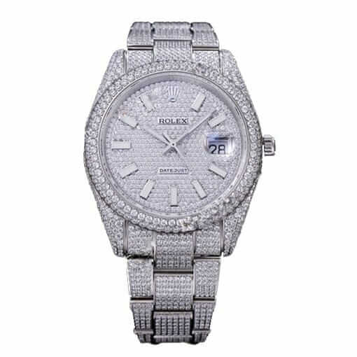 Rolex Datejust 116334 Iced Out Diamond Pave Dial Replica