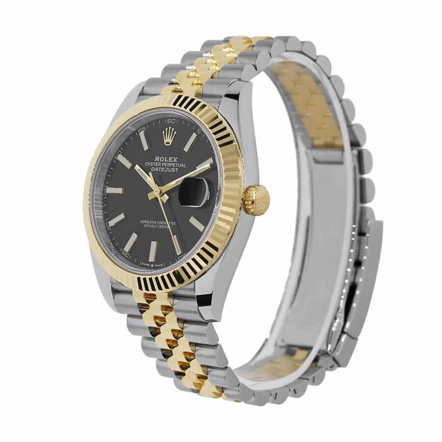 Rolex Datejust 126333 Yellow Gold & Steel Black Dial Jubilee Replica