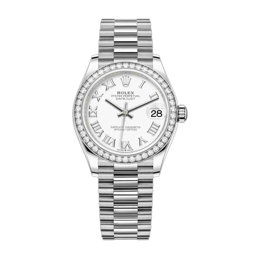 Rolex Datejust 278289RBR White Gold And Diamond Automatic White Dial Oyster Replica