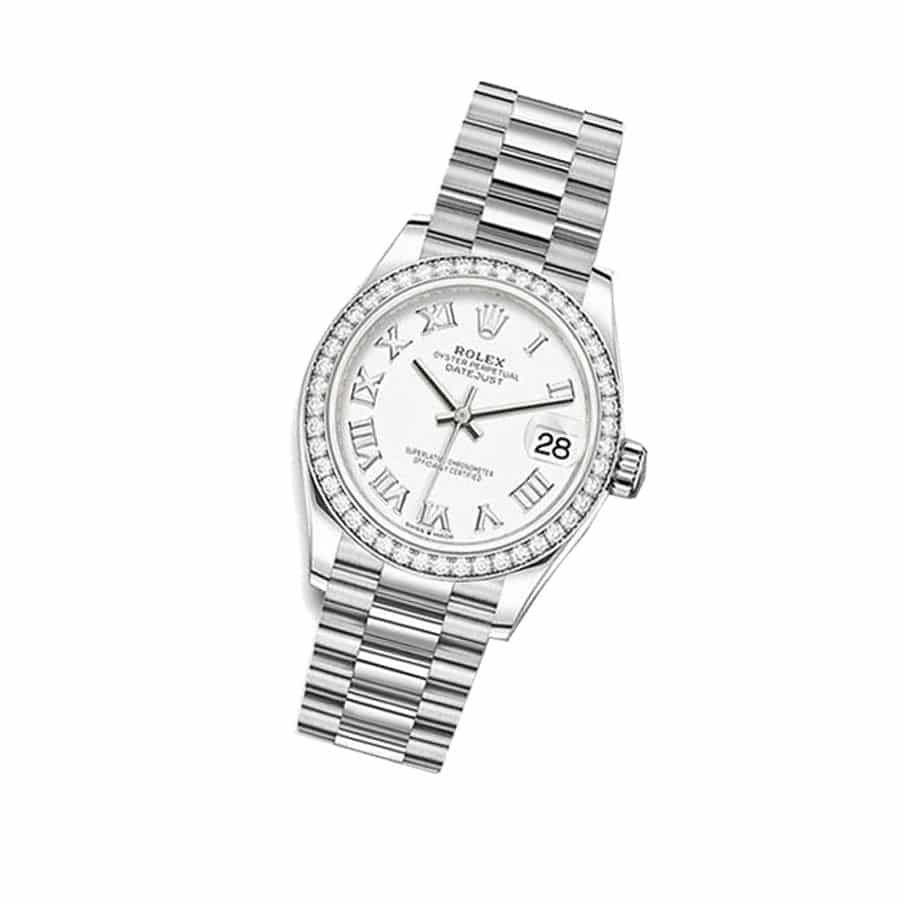 Rolex Datejust 278289RBR White Gold And Diamond Automatic White Dial Oyster Replica