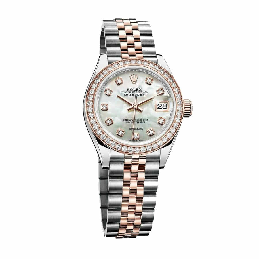 Rolex Datejust 279381RBR Everose Gold Sundust With Diamond Dial Replica