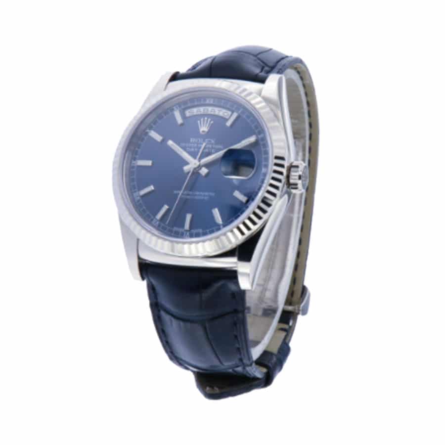 Rolex Day-Date 118139-0004 V5 Stainless Steel Blue Dial Replica