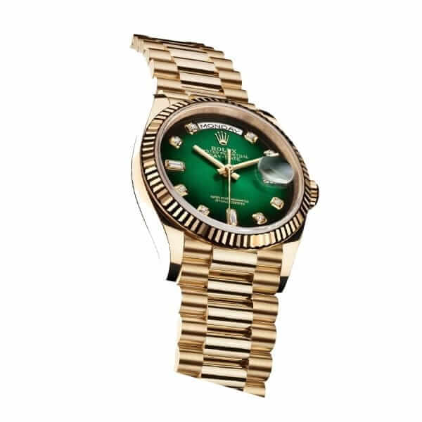 Rolex Day-Date 118238 Yellow Gold Green Dial Replica