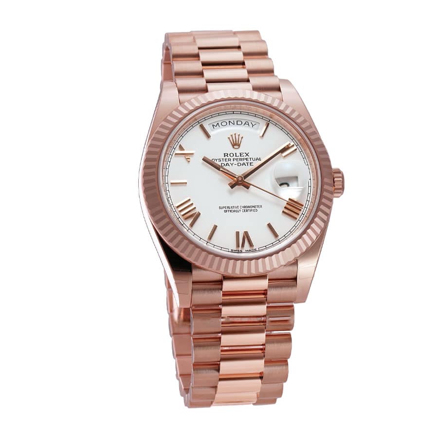 Rolex Day-Date 228235 KW Rose Gold White Dial Replica