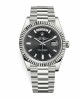 Rolex Day-Date 228239 Silver Black Dial Replica