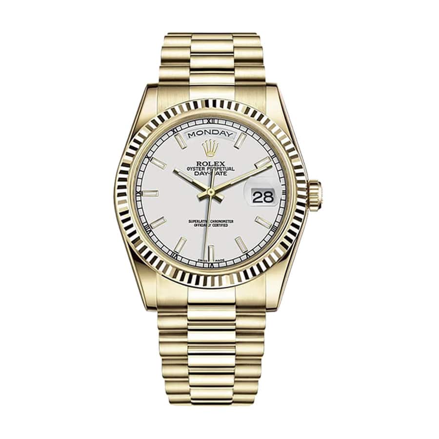 Rolex Day-Date 40 228239 EW Stainless Steel White Gold Dial Oyster Replica