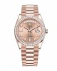 Rolex Day-Date Automatic Everose Gold Diamond Dial President 128345PDP Replica