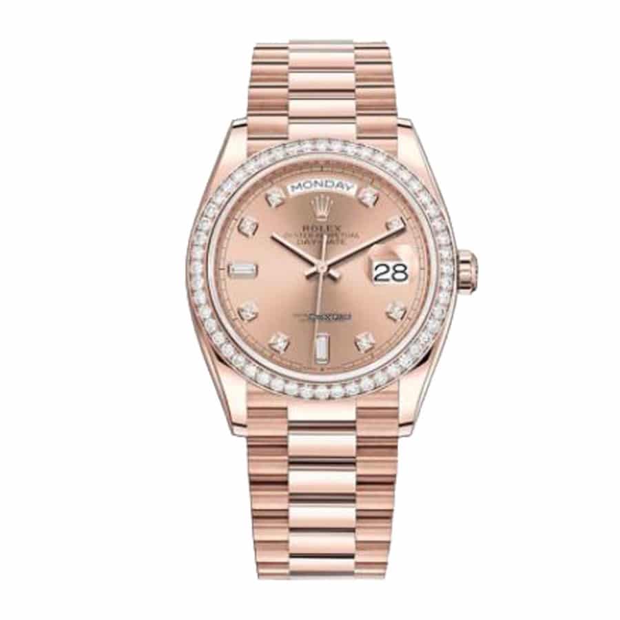 Rolex Day-Date Automatic Everose Gold Diamond Dial President 128345PDP Replica