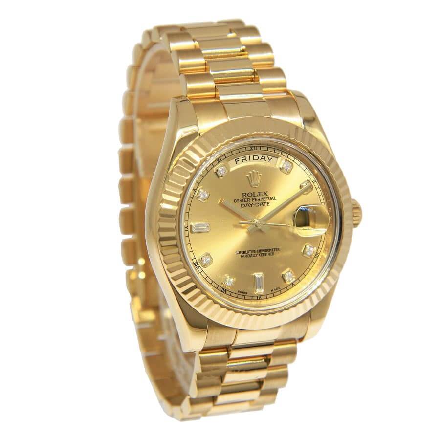 Rolex Day-Date II 218238 KW Yellow Gold Champagne Dial Replica