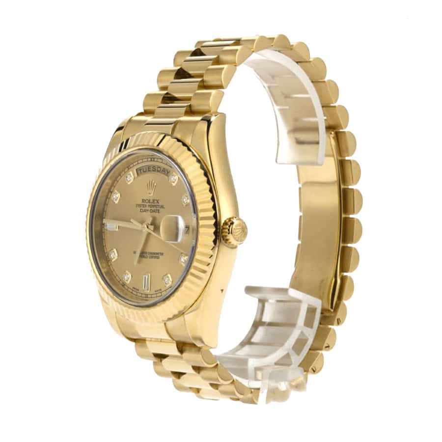 Rolex Day-Date II 218238 KW Yellow Gold Champagne Dial Replica