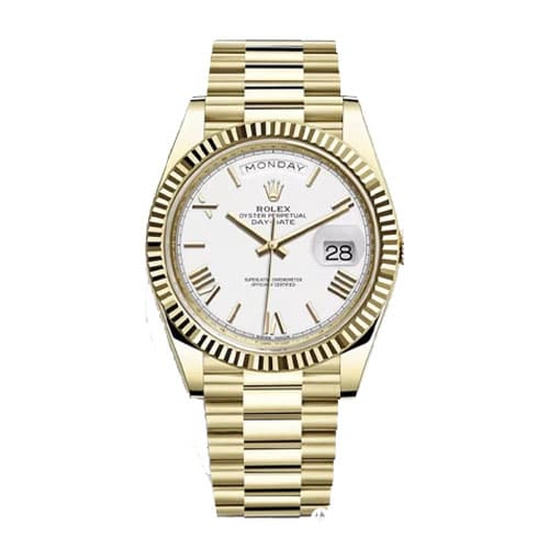 Rolex Day-Date II Collection Gold White Roman Dial 218238-0037 Replica