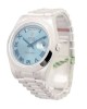 Rolex Day-Date II Stainless Steel Ice Blue Roman Dial 218206 Replica