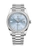 Rolex Day-Date Platinum 228396TBR Ice Blue Baguette Index Replica