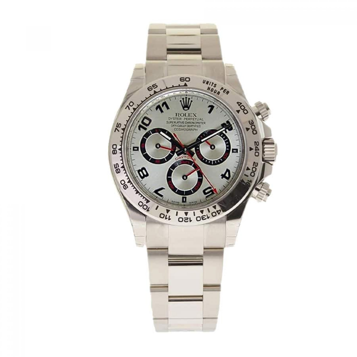 Rolex Daytona 116509 White Gold Silver Dial Replica