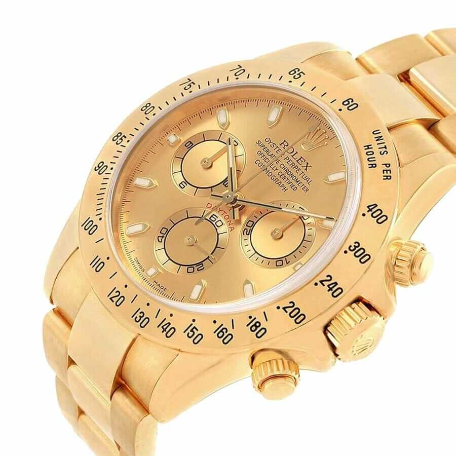 Rolex Daytona Cosmograph Yellow Gold Dial 116528 Oyster Replica