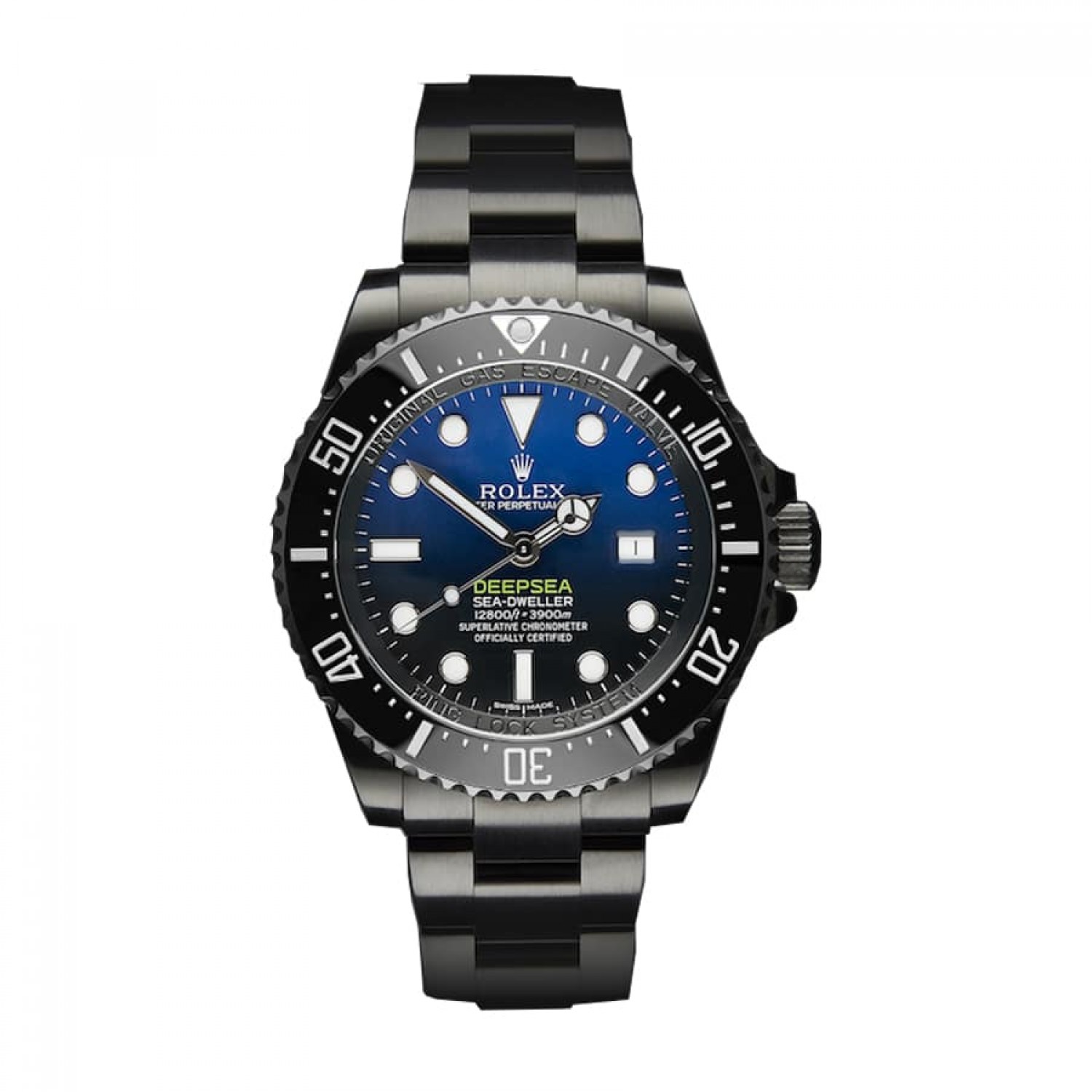 Rolex Deepsea Sea-Dweller Black PVD 116660 D-Blue Oyster Replica