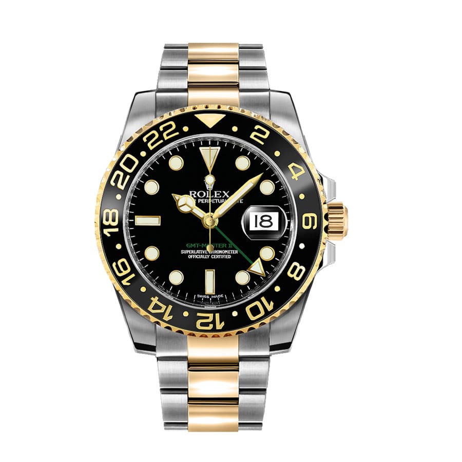 Rolex GMT-Master ll 116713 Two Tone Black Dial Oyster Replica