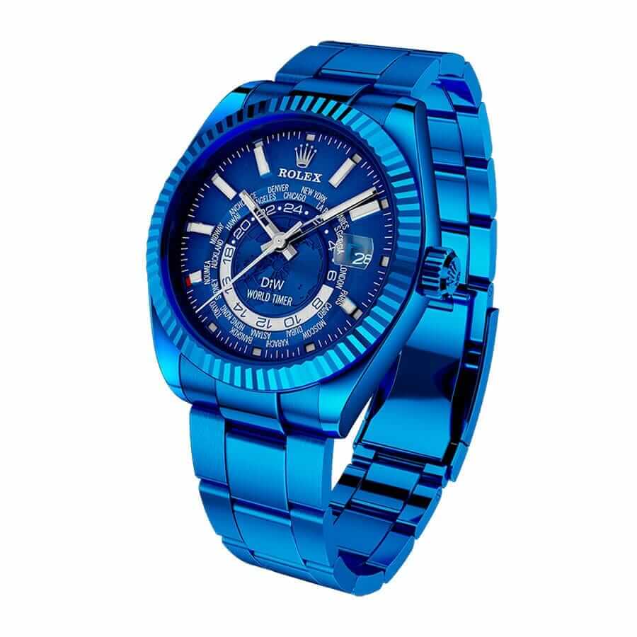 Rolex Sky-Dweller 326934 World Timer Blue DLC Replica