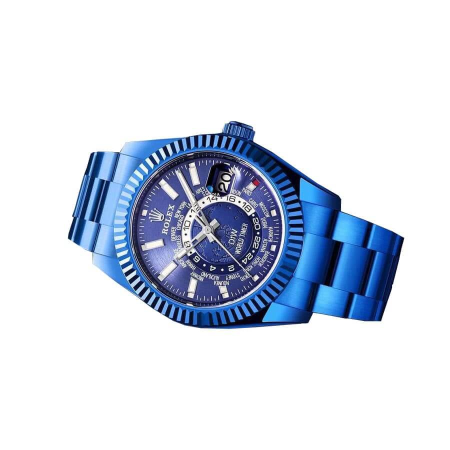 Rolex Sky-Dweller 326934 World Timer Blue DLC Replica