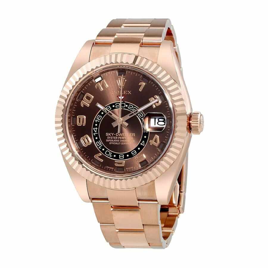 Rolex Sky-Dweller Chocolate Dial Rose Gold 326935-0003 Oyster Replica