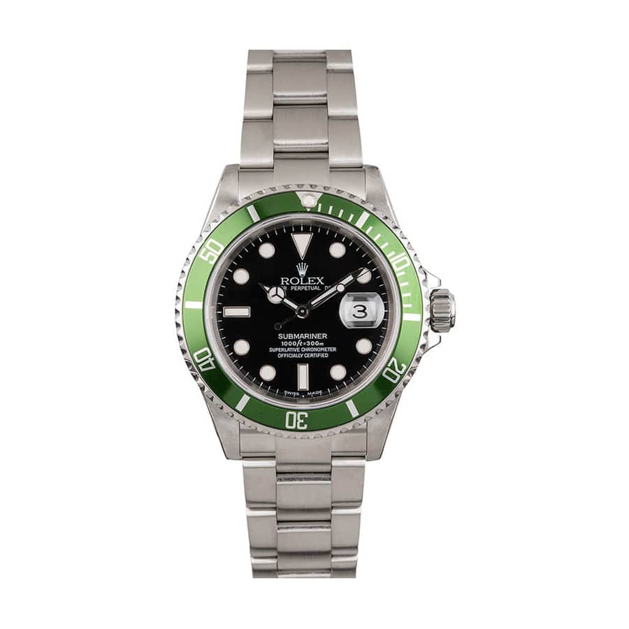 Rolex Submariner Date Kermit Black Dial 16610LV MK2 Replica