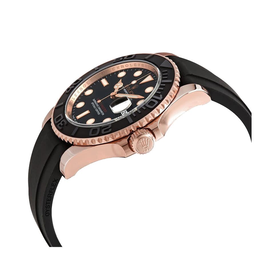 Rolex Yacht-Master 40 116655 SATS Rose Gold Automatic Rubber Black Dial Replica